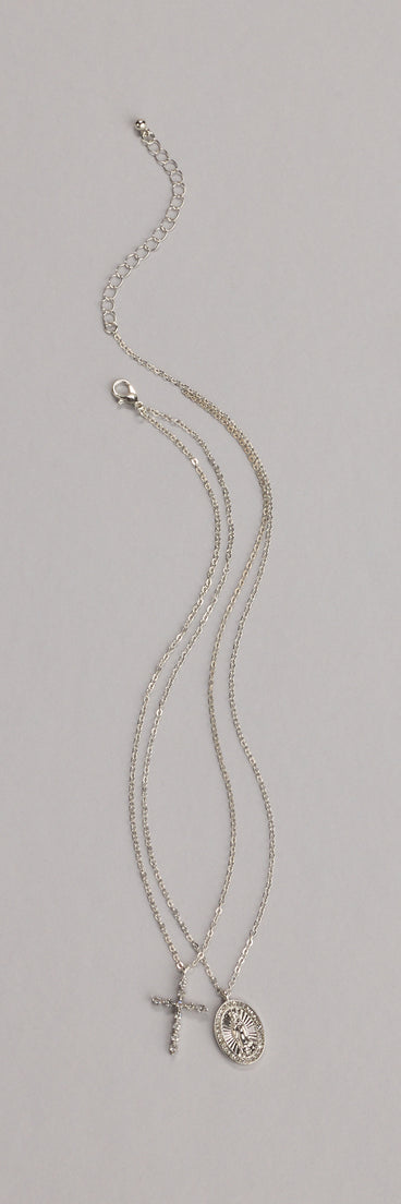 Dainty Blessings Cross Pendant Necklace