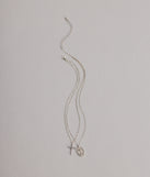 Dainty Blessings Cross Pendant Necklace