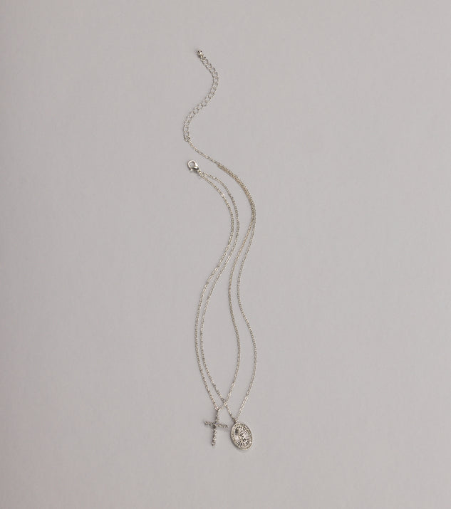Dainty Blessings Cross Pendant Necklace