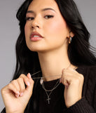 Dainty Blessings Cross Pendant Necklace