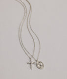 Dainty Blessings Cross Pendant Necklace