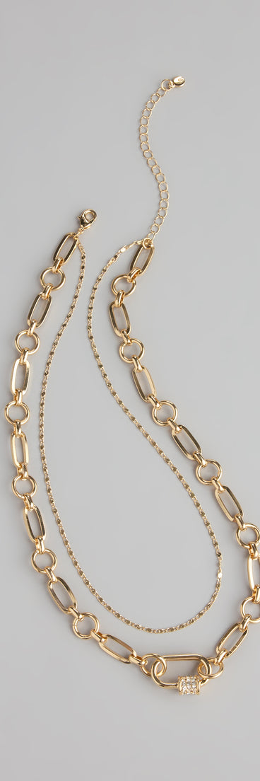 Linked Up Layered Chain Necklace