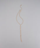 Endless Sparkle Rhinestone Twisted Lariat Necklace