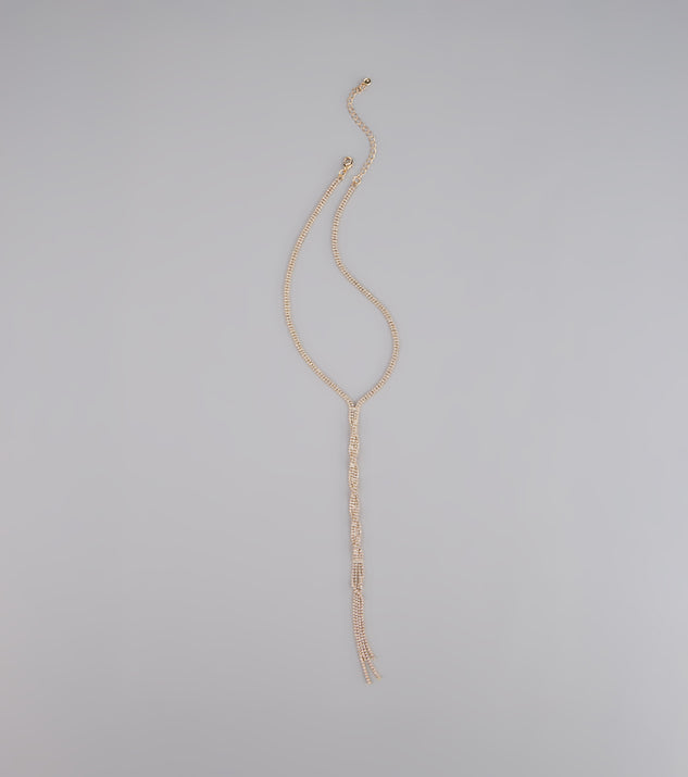 Endless Sparkle Rhinestone Twisted Lariat Necklace