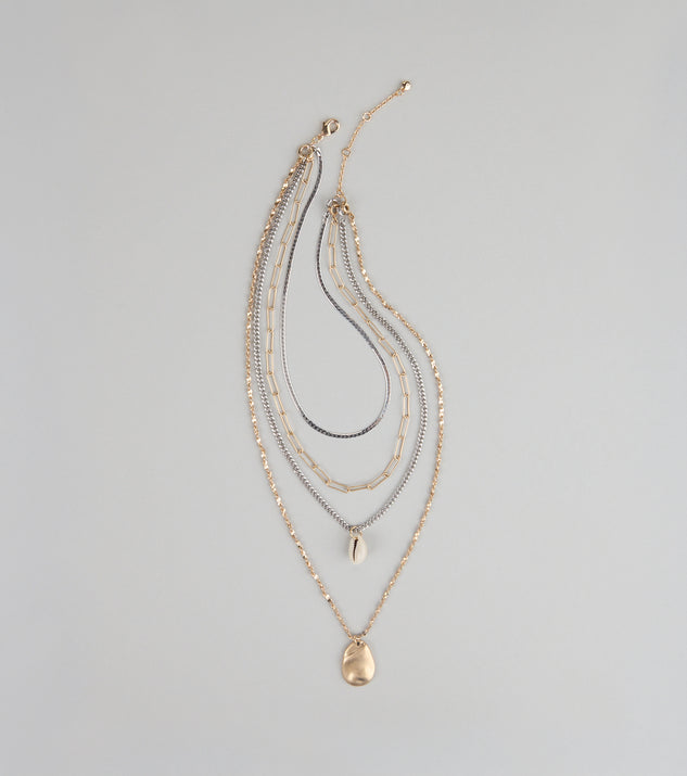 Layer Slayer Mixed Chain Pendant Necklace