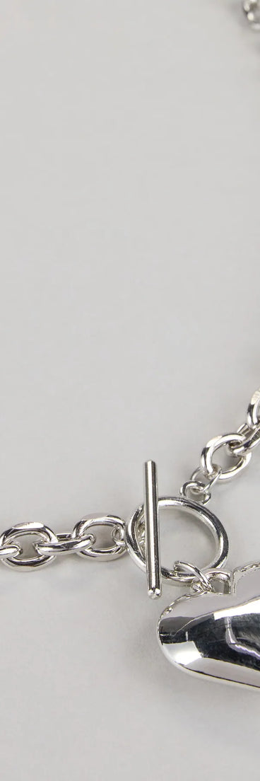 Love On Lock Heart Chain Necklace