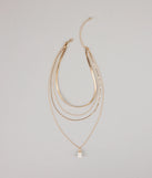 Layered Up Pearl Charm Chain Necklace