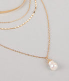 Layered Up Pearl Charm Chain Necklace