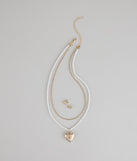 Sweetheart Vibes Necklace And Earrings Set