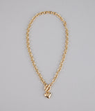 Locked in Love Heart Toggle Necklace