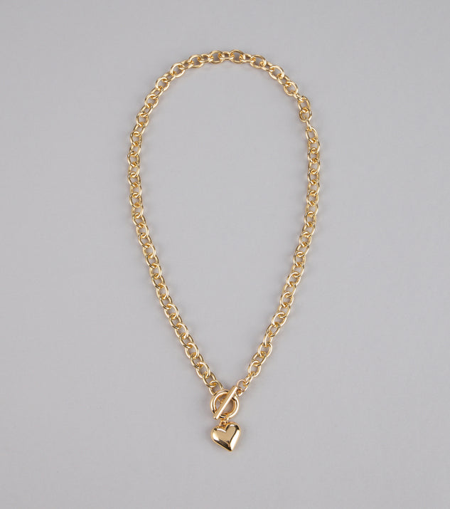 Locked in Love Heart Toggle Necklace