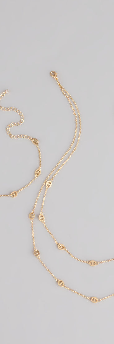 Twice As Chic Layered Necklace And Bracelet Set
