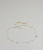 Dainty Luxe Rhinestone Charm Belly Chain