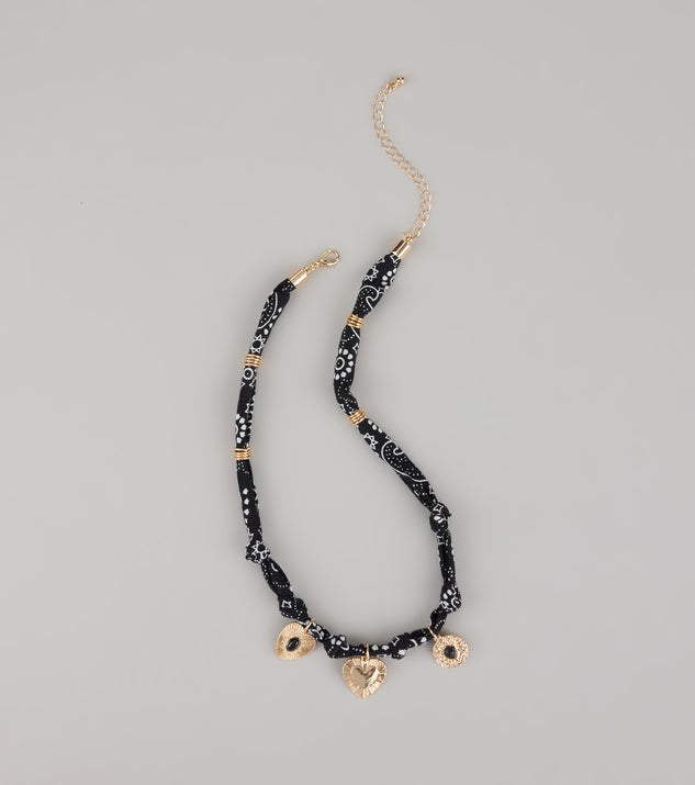 Cowgirl Cool Bandana Charm Necklace