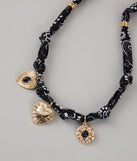 Cowgirl Cool Bandana Charm Necklace