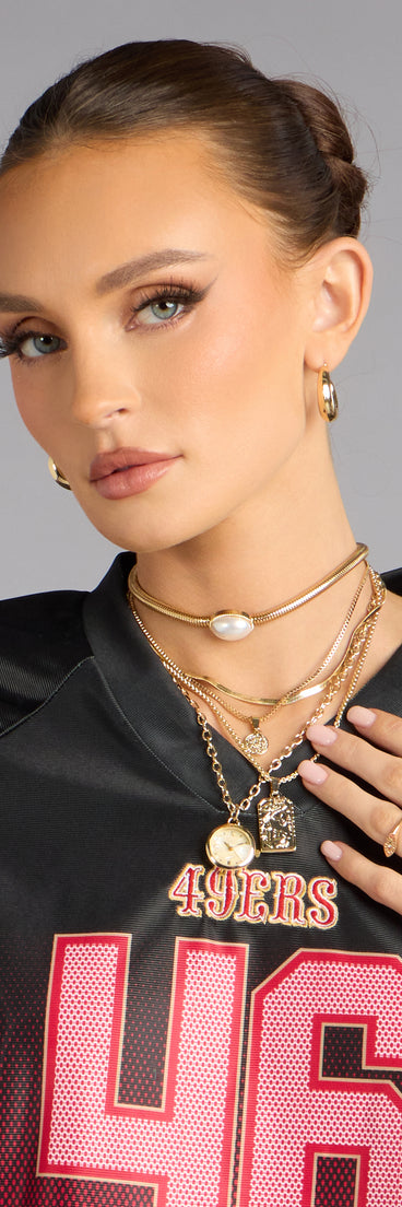 Time to Shine Layered Chain Watch Necklace