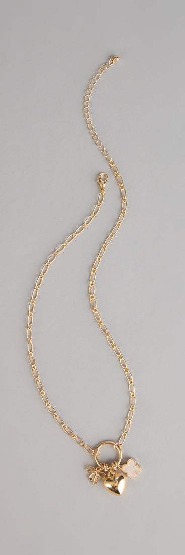 Locked In Heart Charm Necklace