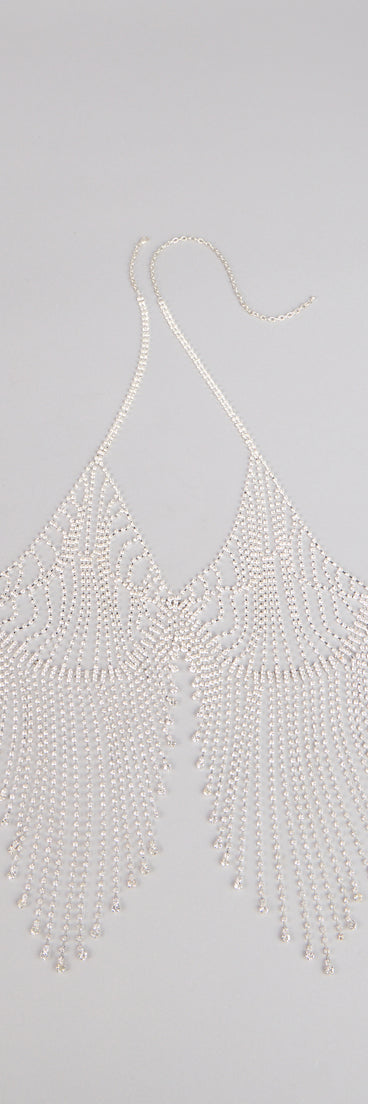 Goddess Drip Rhinestone Bra Chain Necklace