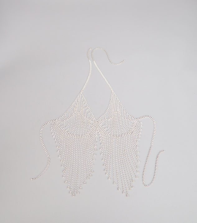 Goddess Drip Rhinestone Bra Chain Necklace