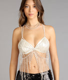Goddess Drip Rhinestone Bra Chain Necklace