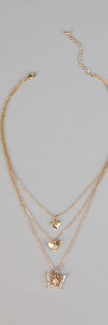 Flutter And Glow Layered Necklace