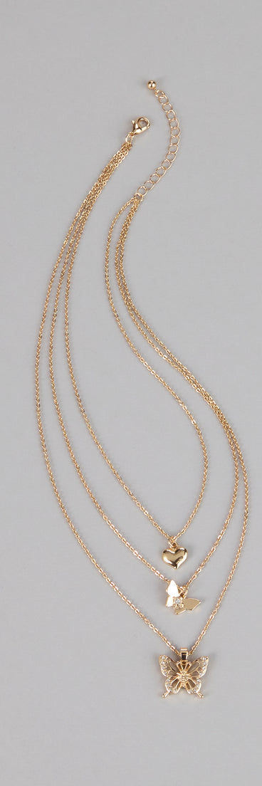 Flutter And Glow Layered Necklace