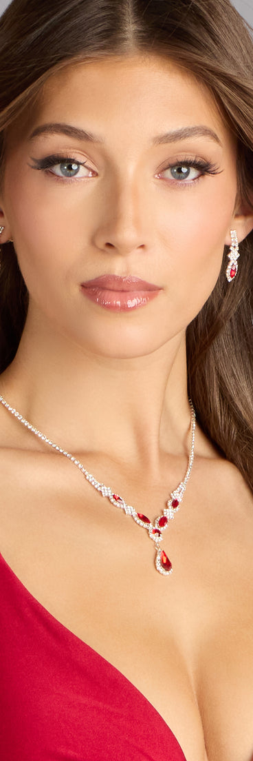 Regal Glow Necklace And Earrings Set