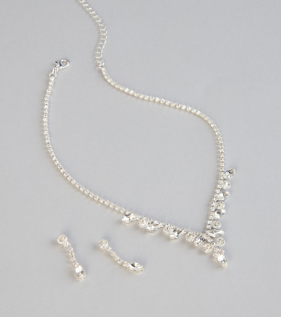 Brisk Set Rhinestone Sparkle Moment Rhinestone Jewelry Set & Windsor
