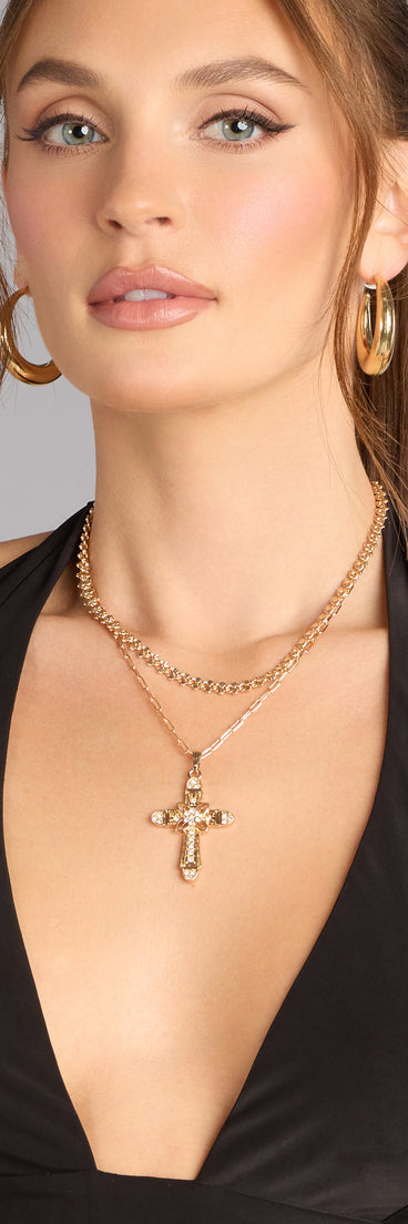 Shining Faith Cross Chain Necklace