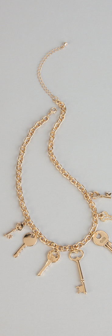 Secret Key Charm Chain Necklace