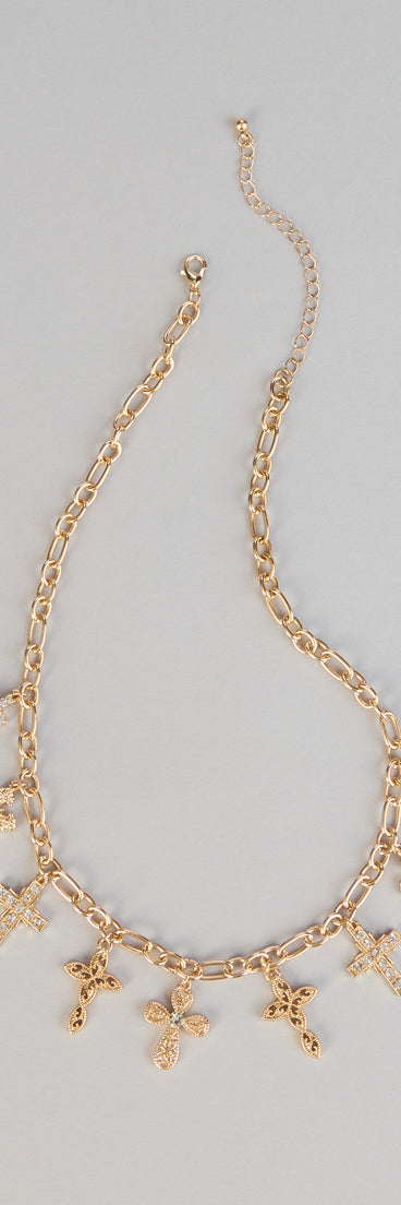 Faith Mode Cross Charm Necklace