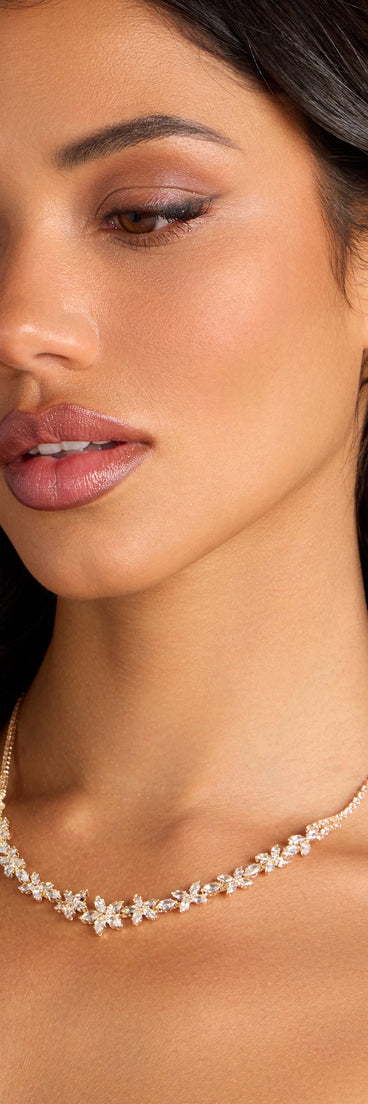 Blooming in Sparkle Floral Jewelry Set