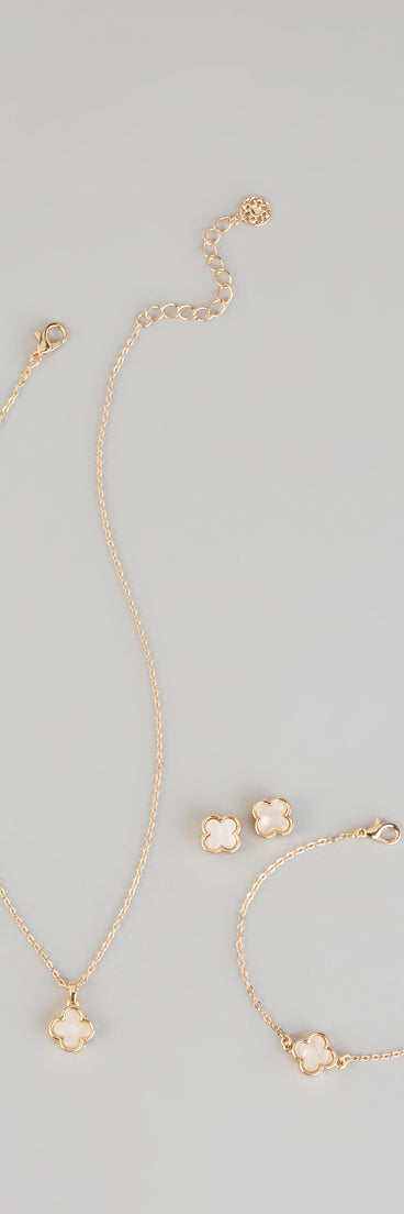 Sweet Luck Clover Jewelry Set