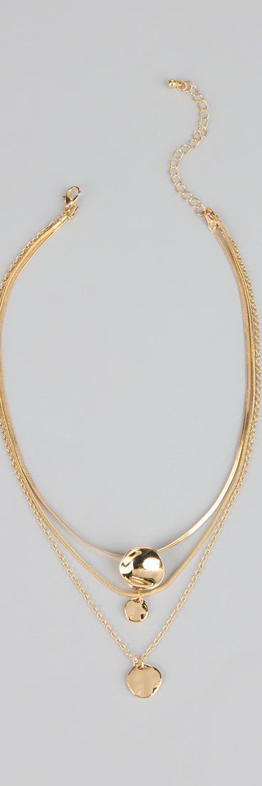 Soft Shine Layered Chain Necklace