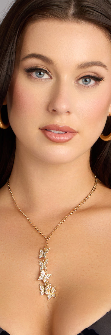 Glimmer Butterfly Chain Necklace
