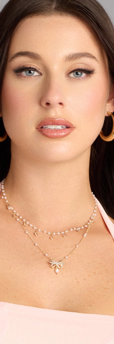 Charmed in Pearls Layered Necklace