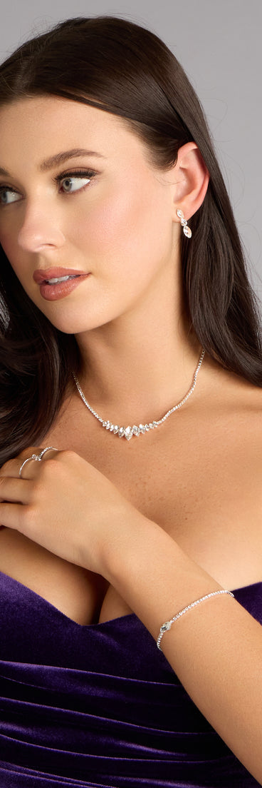 Dazzle Point Marquise Jewelry Set