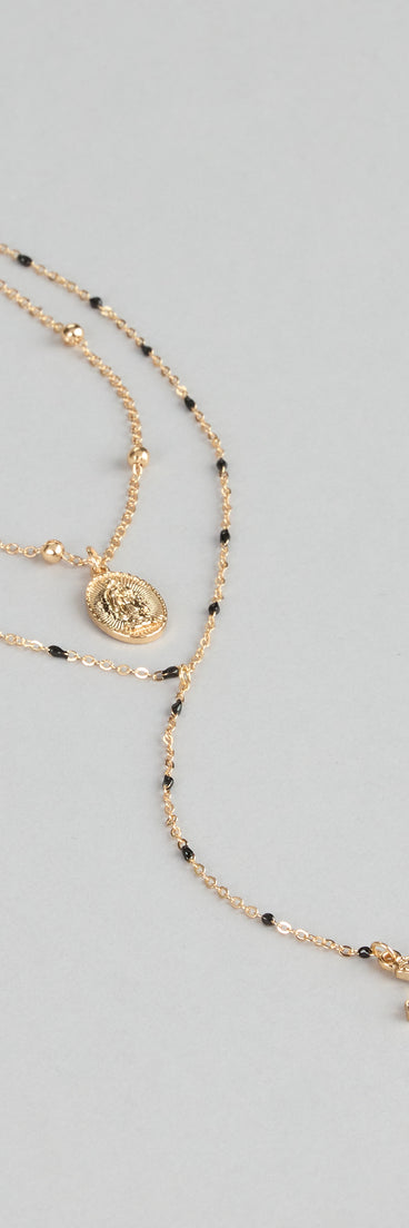 Divine Duo Layered Charm Necklace
