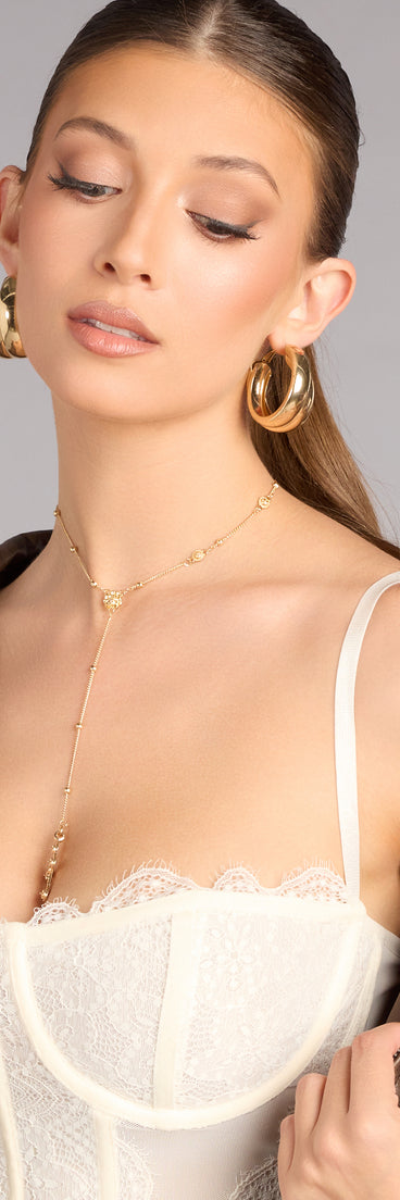 Blessed And Booked Cross Lariat Necklace