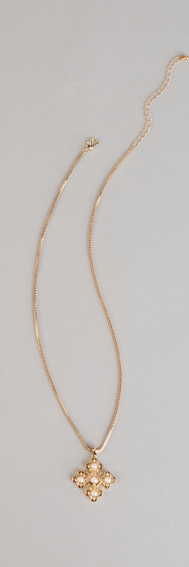 Quiet Grace Cross Pendant Necklace