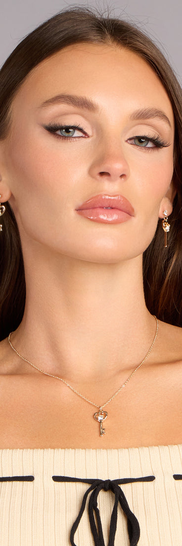 Locked In Love Heart Key Jewelry Set
