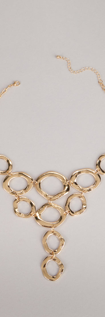 Modern Muse Linked Circle Statement Necklace