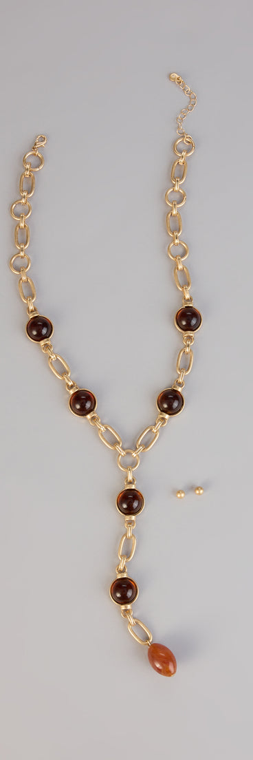 Modern Muse Beaded Lariat Necklace Set