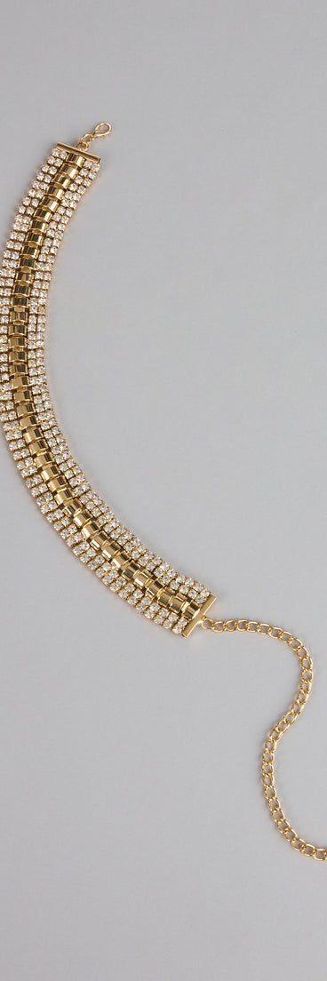Double Dazzle Rhinestone Choker