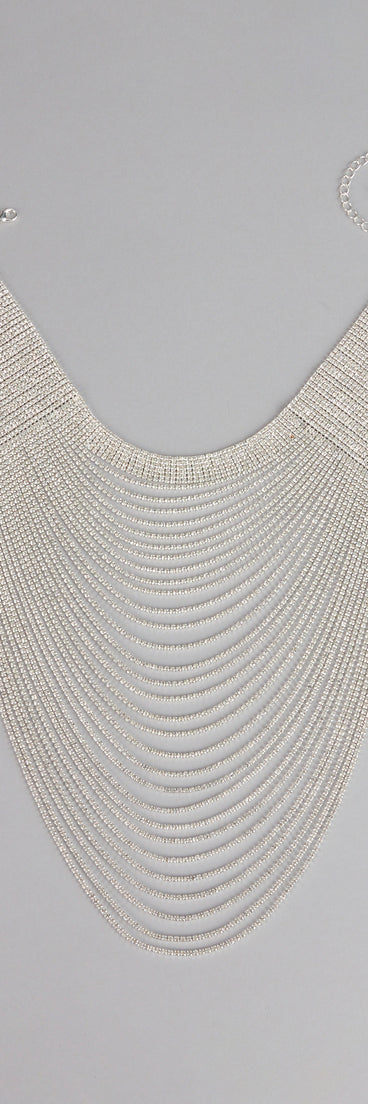 Cascade Queen Rhinestone Choker Necklace