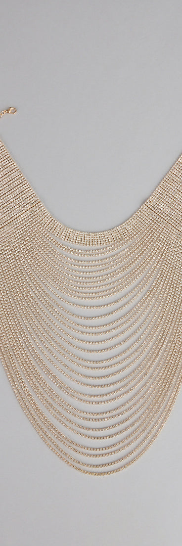 High Drama Cascade Rhinestone Choker