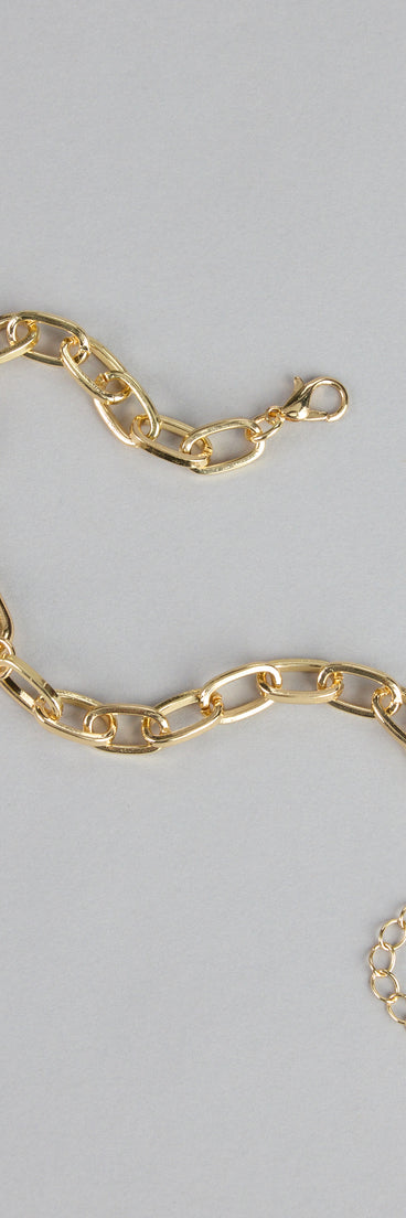 Linked Luxe Rhinestone Chain Bracelet