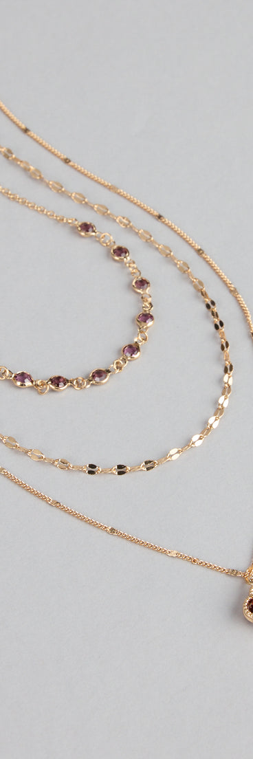 Clover Glow Dainty Layered Chain Necklace