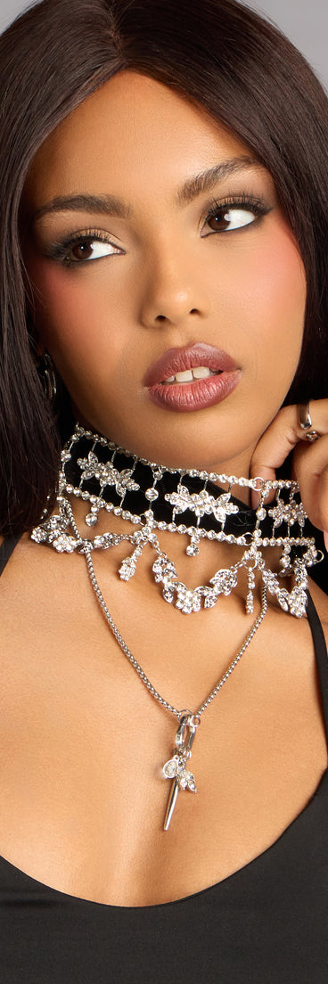 Royal Sparkle Rhinestone Choker