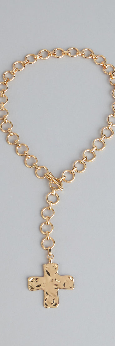 Bold Faith Cross Choker Necklace